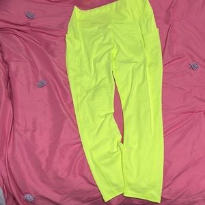 Neon green stretch leggings brand new